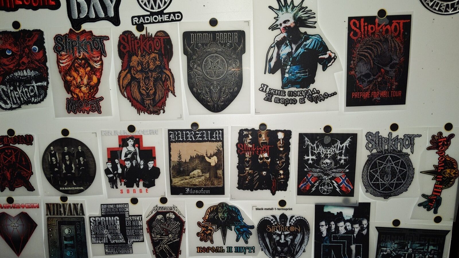 Rock band iron-on stickers